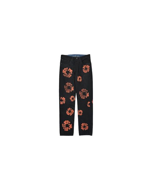 DENIM TEARS Black Levi's 501 The Cotton Wreath Logo Jeans Clay" Dt611" for men