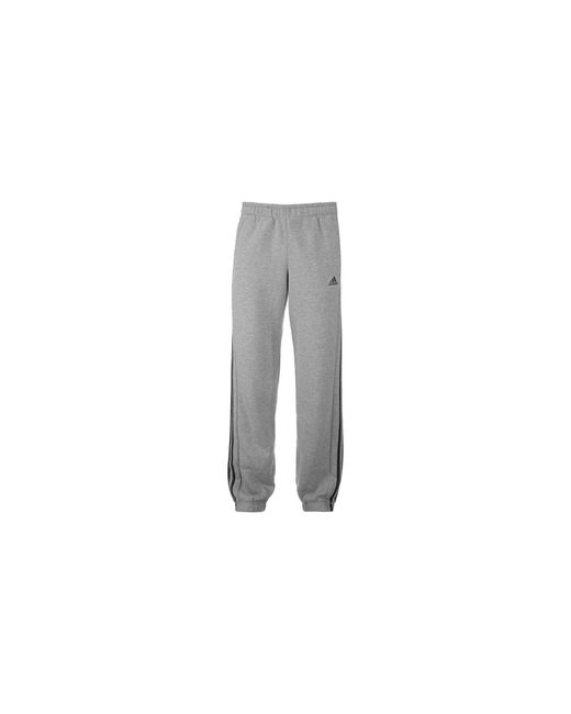 Adidas Black 3-Stripe Fleece Jogger Pants "Medium Heather Gd5500" for men