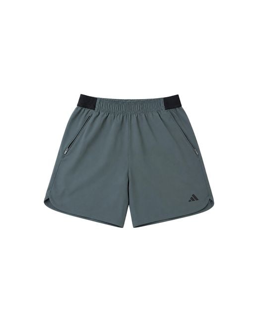 Adidas Blue Axis 7" Training Shorts "Evergreen" In6022" for men