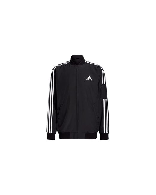 Adidas Black Essentials Woven 3-Stripes Jacket Gv5254" for men