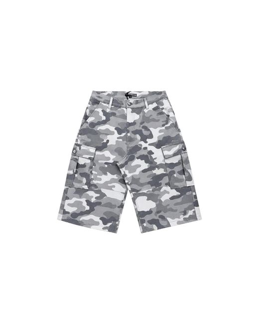 Triple Sevens Black Leather Shorts "Snow Camo" Ts7075" for men