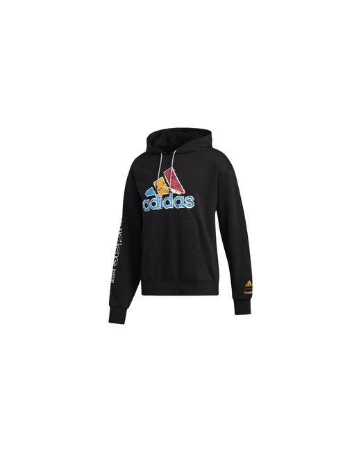 Adidas Black Crayola Logo Hoodie Gn7920" for men