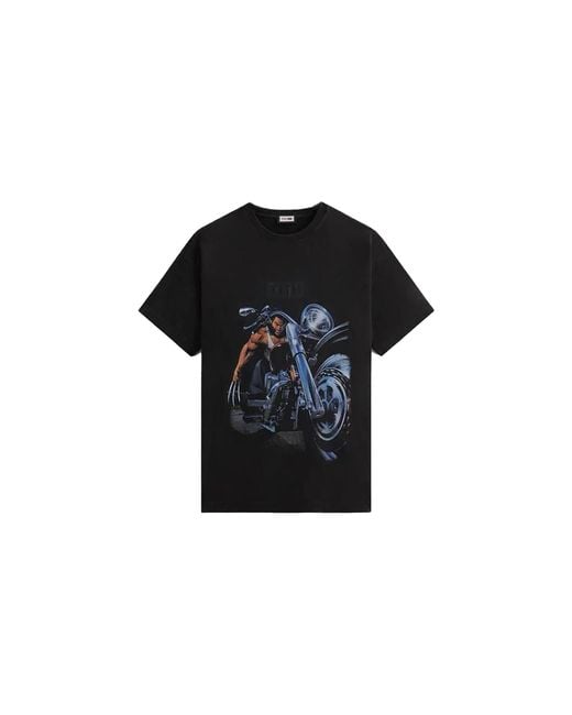 Kith Black X- Chopper Vintage T-Shirt Khm031360 001" for men