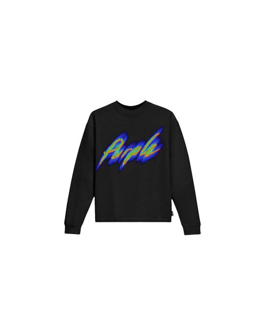 Purple Brand Black Textured Jersey Long Sleeve T-Shirt P204 Jbbs123" for men