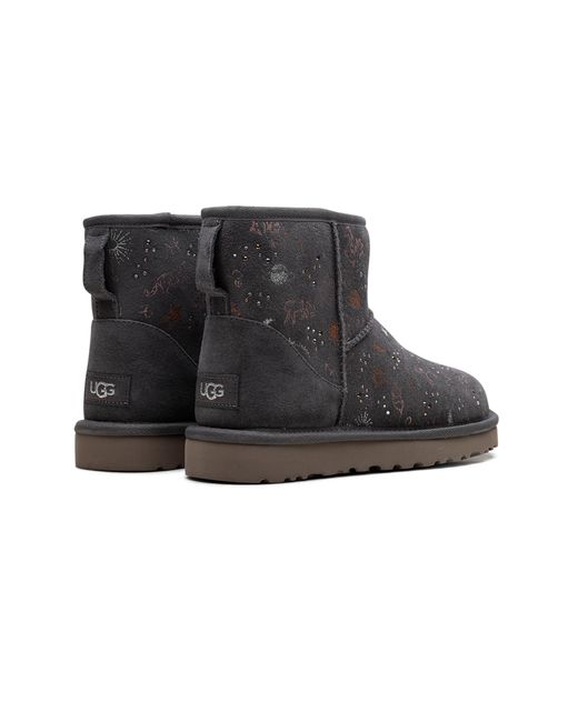 Ugg Black Classic Mini "Zodiac