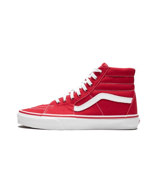 red n white vans