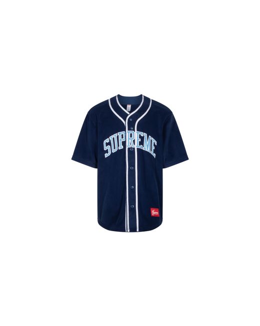 Supreme Blue Polartec Baseball Jersey Su855"