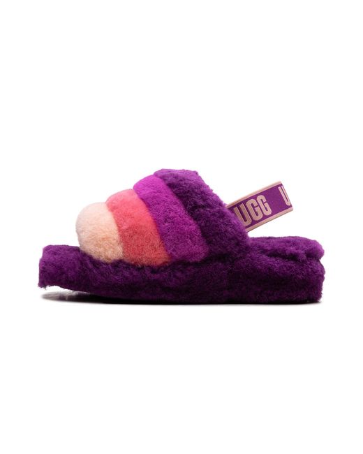 Ugg Purple Fluff Yeah Slide "Berrylicious Multi" 1097169 Bsml"