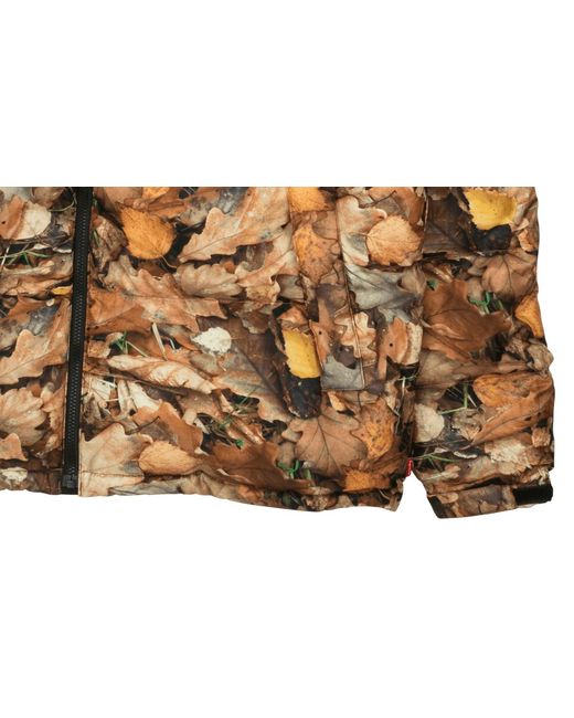 Supreme Black Tnf Nuptse Jacket "Leaves" Su1303"