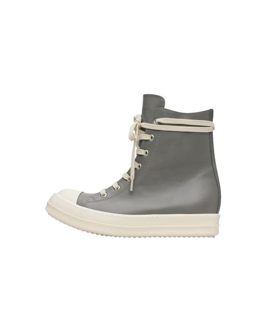 Rick Owens Black Mainline Ramone High Top "Euca Milk" P01149160" for men