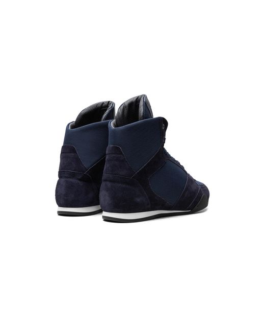 Versace Blue High Top Greek Key Dsu6442 D4Ctg Kl8Eb" for men