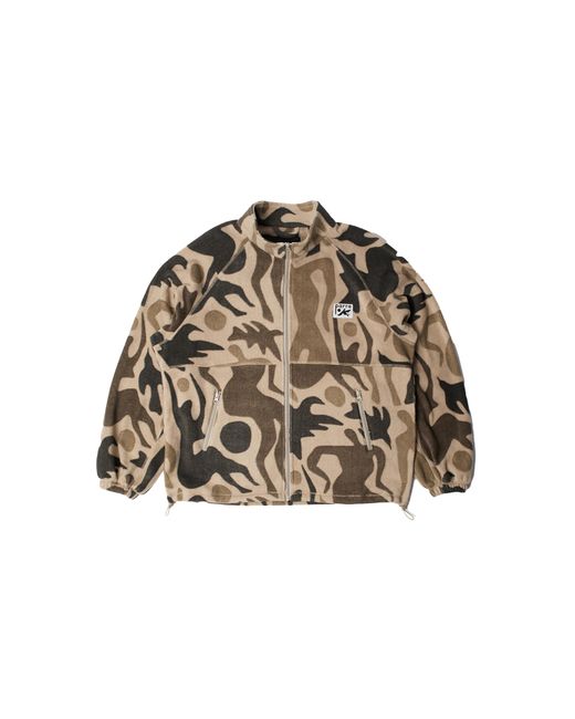 by Parra Black Just Like Heaven Fleece Zip Jacket "Sand" 55205" for men