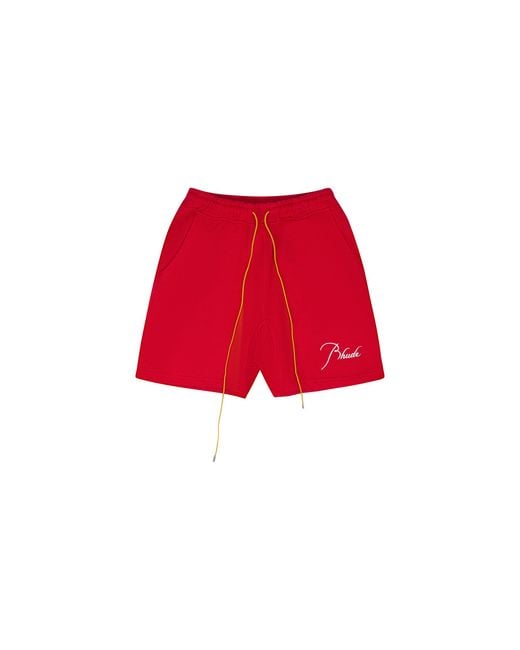 Rhude Red Terry Shorts Rhss22Sh13012620 Chr" for men