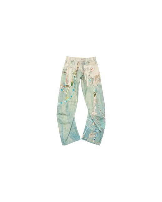 Acne Black Keychains Trompe L'Oeil Jeans Bk0702Aet" for men
