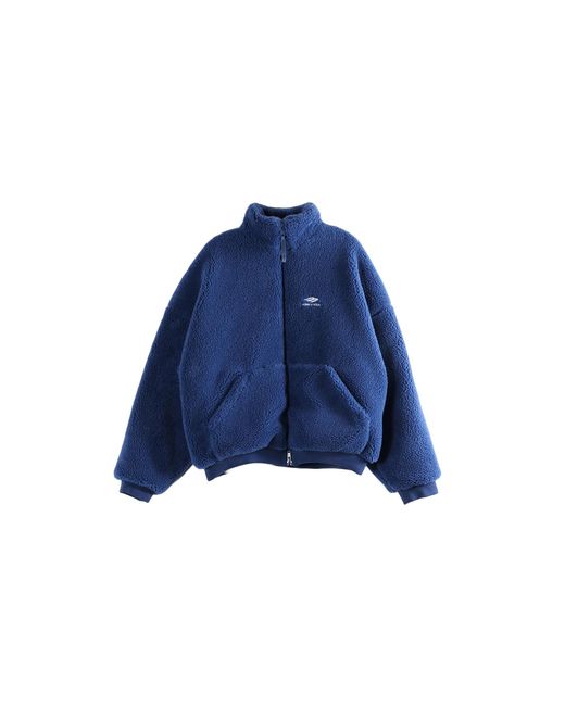 Balenciaga Blue Zip Up Stand-Up Collar Jacket "Light Marine" 857740 Tmq26 7240" for men