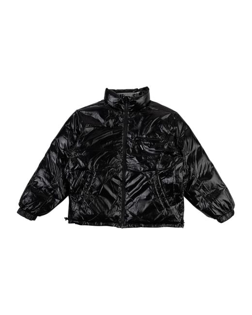 Supreme Black Shiny Reversible Puffy Jacket "Ss20" Su8931"
