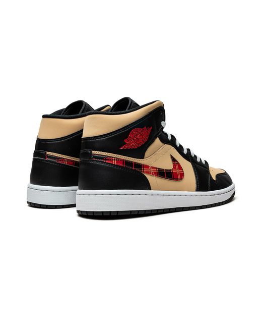 Nike Black Air 1 Mid Se "Tartan Swoosh" Dz5329 001" for men
