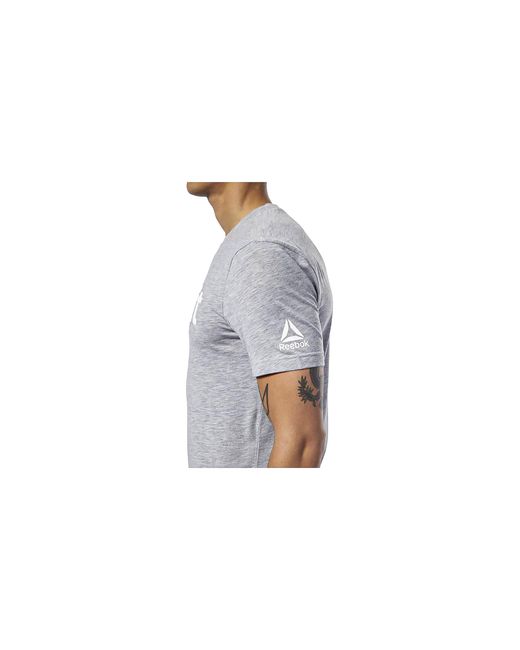Reebok Black Crossfit Forging Elite Fitness T-Shirt "Medium Heather Ec1469" for men