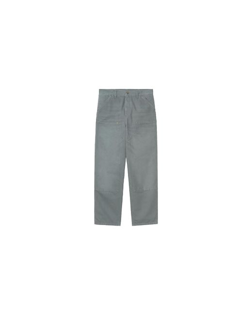 Carhartt Black Double Knee Pants "Cozy Stone Canvas" I034796 3It 4O" for men