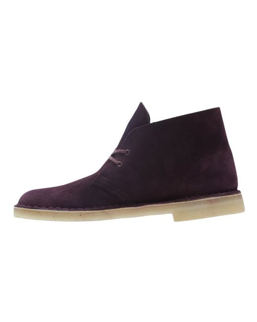 Clarks Black Desert Boot "Bordeaux Suede" 26138228"