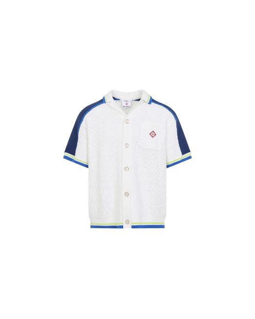 Casablanca Black Tennis Cotton Crochet Shirt Mss26Kw131001" for men