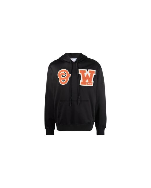 Off-White c/o Virgil Abloh Black Patch Skate Zip Hoodie Ombb097C99Fle0061020" for men