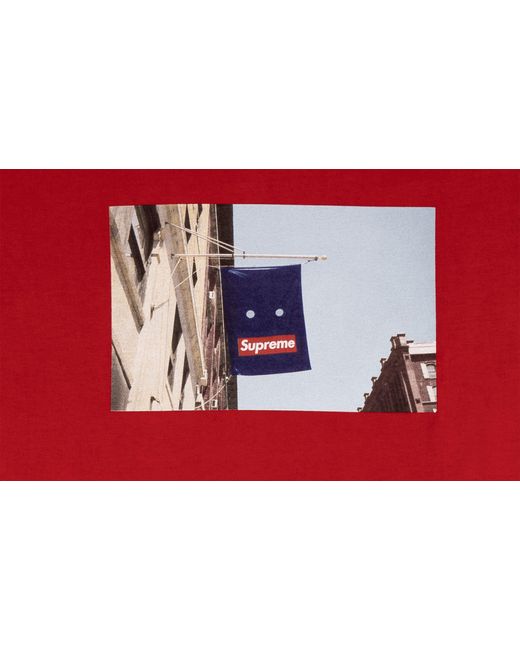 Supreme Red Banner T-shirt "fw 19" for men