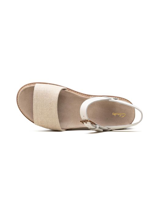 Clarks Black Corsio Strap "Natural Canvas" 26152042"