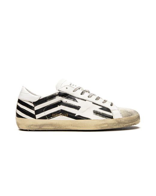 Golden Goose Deluxe Brand Black Super-Star "Stripes" Gmf00331.F003037.10220" for men