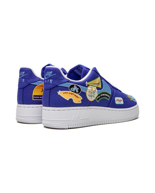 Nike Blue Air Force 1 Lo '07 Prm Mns "Los Angeles Patched Up" Dx2306 400"