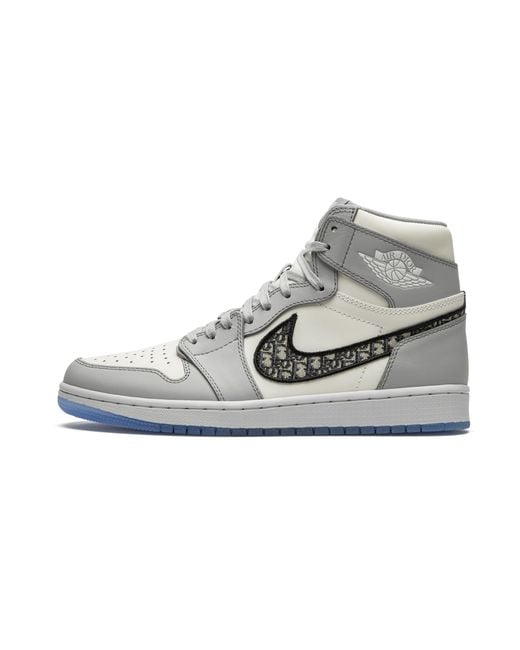 Nike Gray Air 1 Retro High "Dior" Cn8607 002" for men
