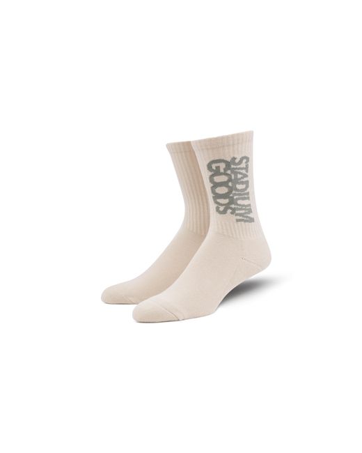 Stadium Goods Black Crew Sock "Sand" Sgs0443"
