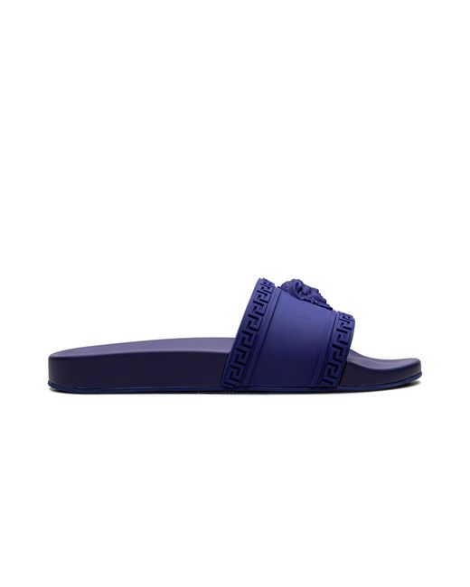 Versace Blue Palazzo Medusa Pool Slide "Royal" Dsu5883 Dg09G Klb" for men