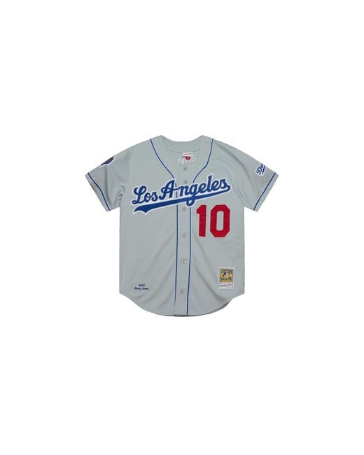 Mitchell & Ness Black Mlb Hideo Nomo Road Jersey "2002 Los Angeles Dodgers – Chrome" Ajy15337 Lad02Hnochrm" for men