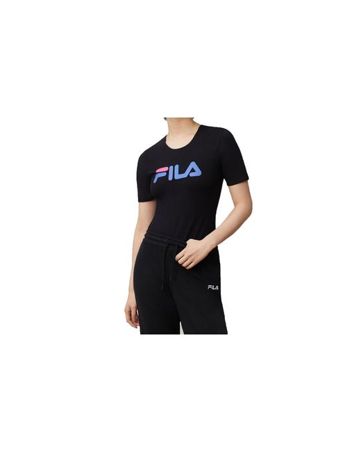 Fila Black Daisy High Cut Body Suit "Peacoat" Lw017329 410"