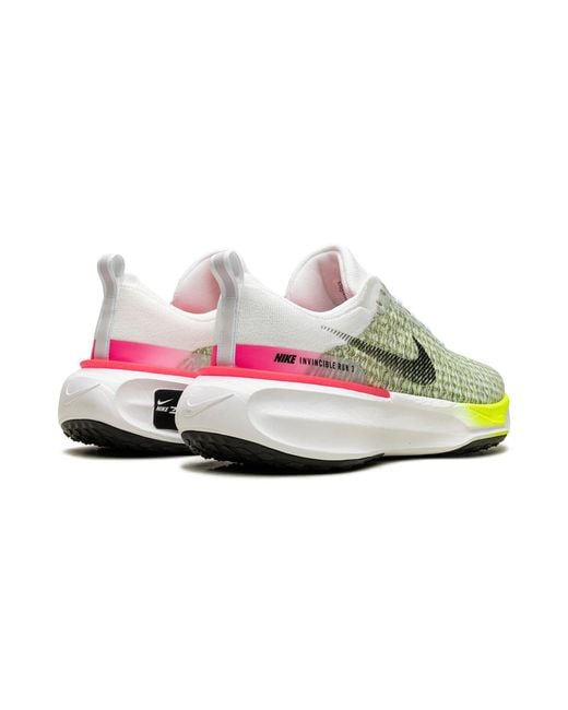 Nike Black Zoomx Invincible Run 3 "white Volt Hyper Pink" Shoes