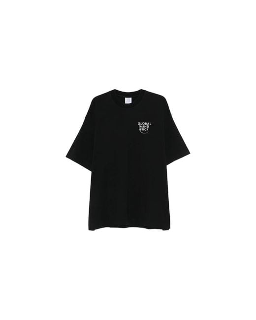 Vetements Black Global Mf T-Shirt Me76Tr225B Blac" for men