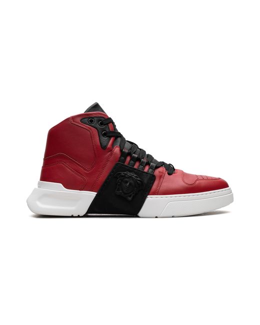 Versace Red Medusa Strap Hi Top Sneakers Dsu6723 Dvg3G Kr3N" for men