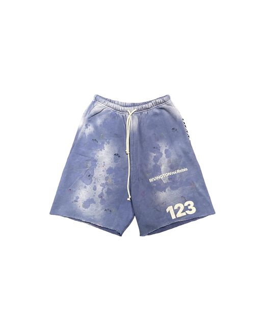 RIVINGTON Blue Logo Print Shorts 11319 10005Rrrlps" for men