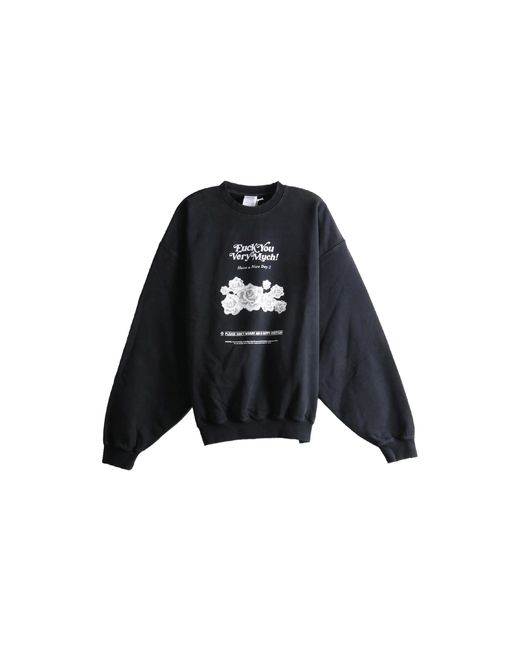 Vetements Black Fu Very Much Sweatshirt "Washed" Mh27Cn203B" for men