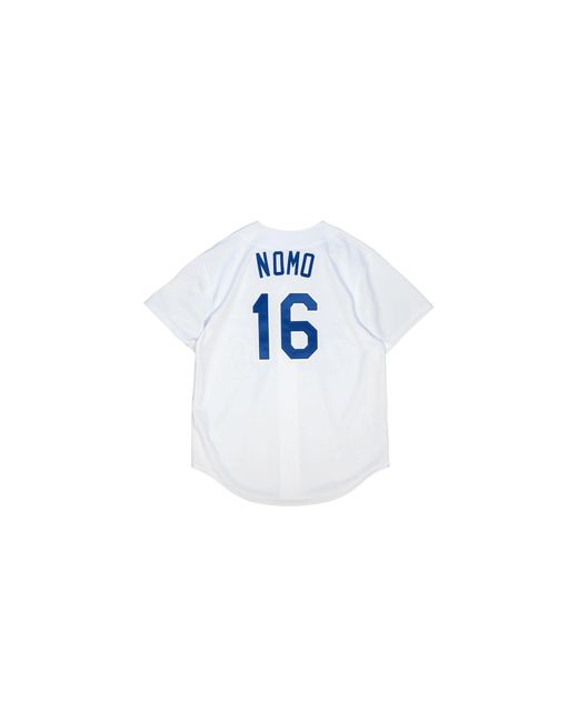 Mitchell & Ness Black Mlb Hideo Nomo Home Jersey "1997 Los Angeles Dodgers – Ajy13362 Lad97Hnowhit" for men