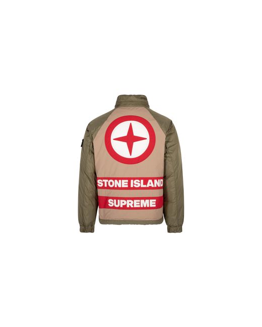 Supreme Red Stone Island Reversible Down Puffer Jacket Su633"