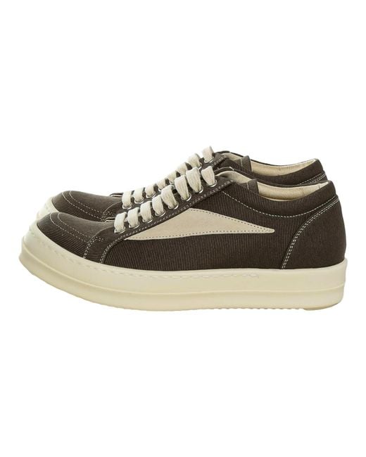 Rick Owens Black Scarpe Denim Vintage Low "Dust Milk Milk" Ds01F4803 Dolvs 3411"