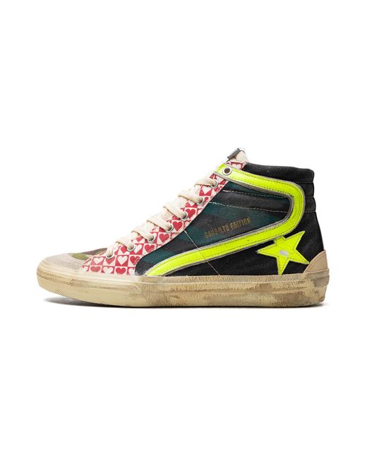 Golden Goose Deluxe Brand Black Slide Canvas Upper Suede And Gabardine Toe Nylon Tongue Leather Star And Wave Ice" Gmf00508.F004407.50772" for men