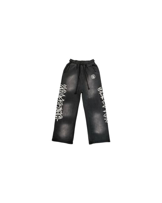 HELLSTAR Black Stars Shine Graffiti Sweatpants "Ss26 for men