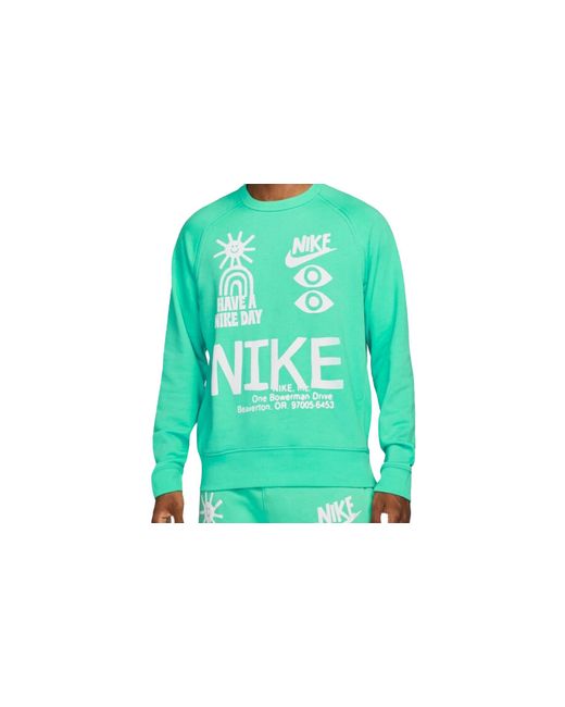 Nike Green Hbr-S Ft Crew T-Shirt Style Dq4169 369" for men