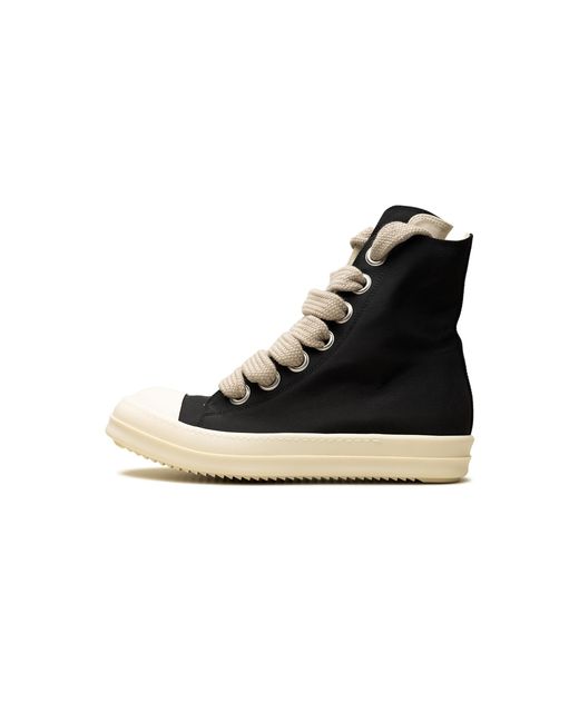 Rick Owens Black Concordians Jumbo Lace Ramones Sneaker High Canvas Milk" Du02E7818 Ncvw2 911" for men