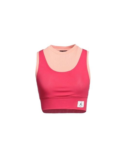 Nike Black Air Essentials Crop Top "Mystic Hibiscus Light Madder Root" Dn0602 614"