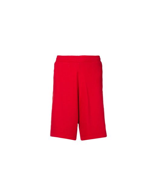 Adidas Red Three Stripe Shorts "Power" Dv1525" for men