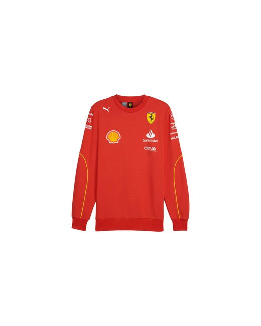 PUMA Red Sf Scuderia Ferrari Team Crew Neck Sweatshirt 763599 01" for men